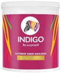 Indigo Exterior Sheen Emulsion Gold Series | Premium Exterior Sheen Paint | Weather & UV Resistant | Low Moisture Absorption | 10 L Signal Red Plus