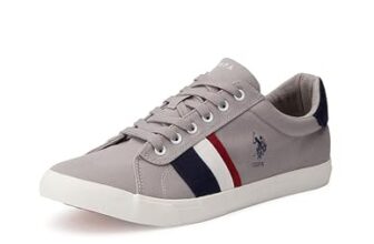 U.S. POLO ASSN. Mens | Abor Grey| Stylish Casual Sneaker Shoes for Man, 7 UK