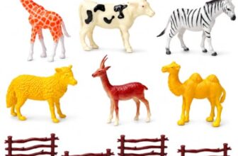 SUPER TOY Wild Farm Animal Action Figure Toys Playing Set for Kids – Pack of 6