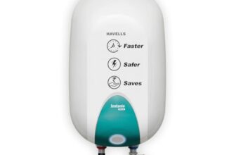 Havells Instanio Prime 25 Litre Storage Water Heater (Geyser) |Temp. Sensing Color Changing LED Indicator | Glass Coated Anti Rust Tank | Warranty: 5 Year on Tank | High Rise Compatible (White Blue)