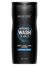 Mancode Hydro Body Wash For Men 450ml, 3 In 1 Active Body Wash For Body, Shower Gel For Men, Bodywash, Face And Hair With Refreshing Menthol And Natural Oils Extract