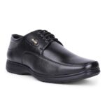 Liberty Fortune HOL-131E Formal Lacing Derby Shoes for Men with PVC Sole | PU Outsole | Comfortable & Lightweight | Cushioned Footbed | Durable & Trendy Design (Black – 42 EU)