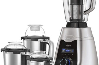 HAVELLS Silencio Low Noise 500 W Mixer Grinder 4 Jars (Grey & Black)(Silencio | 4 Jars | Grey, Black)