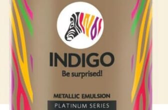 Indigo Metallic Emulsion Platinum Series – Sparkling Metallic Texture Wall Paint | Water-Based | Anti-Fungal & Algae Resistant | Interior & Exterior Use | 500 ml Dark Green