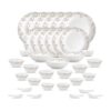 La Opala Novo Opalware Dinner Set, 35 Pcs for Family of 6, Spring Meadows