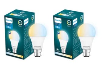 PHILIPS 10 w LED Bulb|3 Colors in 1 LED Bulb|Scene Switch Bulb for Home & Decoration|Color: Tunable White, Pack of 2, b22d