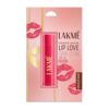 Lakme Lip Love Care Stick Cherry, with 10% Vitamin E Complex, nourished with Shea & Cocoa Butter and enriched with Almond & Jojoba Oil for 24hr moisturization in just 1 swipe, with SPF 15, 4.5g