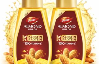 Dabur Almond Hair Oil – 500ml | Provides Damage Protection | Non Sticky Formula | For Soft & Shiny Hair | With Almonds, Keratin Protein, Soya Protein & 10X Vitamin E (Pack of 2)