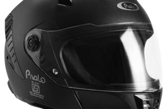 Pivalo 580MM VAYU Full Face Helmet with Outer Clear Visor Matt Finish Scratch Resistant for Bike Scooty Riding Men and Women (Pack of 1, Black)