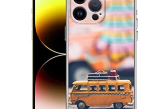 Amazon Brand- Solimo Toy Bus Printed Silicon Soft TPU Back Case Cover Compatible for Apple iPhone 14 Pro