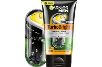 Garnier Men, Face Wash, Brightening & Anti-Pollution, TurboBright Double Action, 155 g