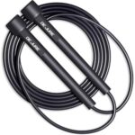 De Jure Fitness Adjustable Lightweight Jump Rope | Tangle-Free Skipping Rope with Durable Plastic Handles for Fitness, Cardio & CrossFit, Pack of 1