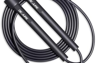 De Jure Fitness Adjustable Lightweight Jump Rope | Tangle-Free Skipping Rope with Durable Plastic Handles for Fitness, Cardio & CrossFit, Pack of 1