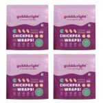 GOBBLERIGHT Gluten Free Tortilla Chickpea Wraps – Pack of 4 (24 Wraps) | Gluten Free, Vegan, Dairy-Free, Grain-Free | Healthy Tortilla Wrap for Burritos, Tacos, Wraps, Shawarma Bread & Rolls