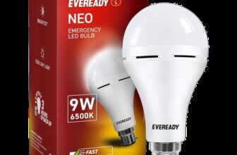 EVEREADY 9W Rechargeable Bulb, Ideal for Powercuts, Energy Efficient 4 hrs Bulb Emergency Light(White)