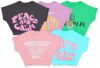 T2F Girls Cotton Printed Oversized Fit Crop Top (Pack of 5)