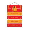 RAG28 Wooden Ganesha Mantra Wall hanging for Wall Decor | Home Decor Items | Size 19X9 Inches