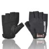 USI UNIVERSAL 733A Ambush Fitness Gym Gloves, Workout Powerlifting Gloves, Leather Polyester, Elastane Neoprene, Foam Construction, Suede Leather Palm (Small, Black)