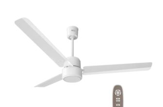 Havells REO BLDC 1200MM 5 Star Rated Ceiling Fan| Air Flow: 220 CMM| Speed: 350 RPM|Watt: 33W| Reverse Rotation Mode| Timer Setting| 2 Yr Door Step Warranty By Manufacturer (Unnovate, Elegant White)