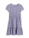 Amazon Brand – Symbol Kids Knee Length Printed Dress (KD-DRG-SS25-123_Lavender_6-8 Years)