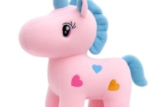EITHEO Unicorn Teddy Bear Plush Soft Toy Cute Kids Birthday Animal Baby Boys/Girls (25 cm, Pink) -Soft Toy for Baby Girl Birthday Return Gift