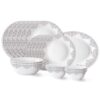 Larah by Borosil Lark Fluted Series Opalware Dinner Set | 21 Pieces for Family of 6 | Microwave & Dishwasher Safe | Bone-Ash Free | Crockery Set for Dining & Gifting | Plates & Bowls | White