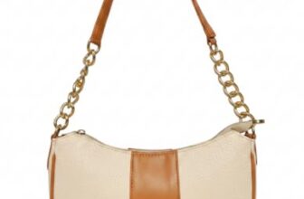 Primora Impex Colorblocked Shoulder Bag for Women with Adjustable & Detachable Sling Strap | Stylish Crossbody & Shoulder Purse | Lightweight Daily Use Handbag for Office, Travel & Casual | Camel