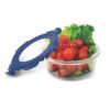 SignoraWare Secure N Store Borosilicate Glass Round Container | Airtight Seal | Microwave Safe | Reheating & Baking | Stylish & Practical | Great for Office, Travel & Outdoors (950ml | Clear)