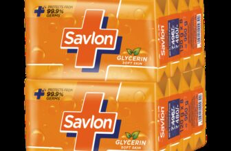 Savlon Glycerin Soap Bar with Protection, Natural Origin Glycerin, 120g Combo Pack(8 x 120 g)