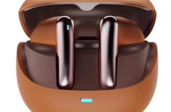 Fire-Boltt Newly Launched Aero Fit TWS Earbuds with Custom EQ, Bluetooth 5.4 Wireless Earphones, 50H Playtime, Fast Charging Case, 50ms Low Latency Gaming & Touch Controls Orange