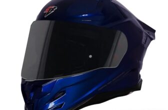Steelbird SBH 61 SXE ISI and Dot Certified Full Face Helmet for Men with Inner Silver Sunshield