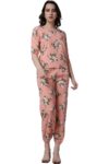 POPWINGS Casual Printed Top and Joggers Set for Women || Stylish Summer Co-Ords Set for Women || Round-Neck Top and Joggers Combo Set for Women