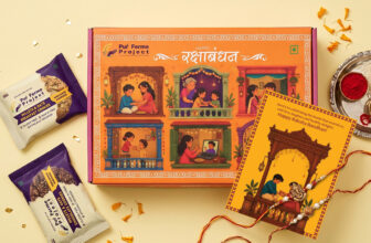 Bhaiya Bhabhi Rakhi Gift Hamper for Brothers & Sisters | Millets, Oats & Cocoa Cookies Kundan Rakhi, Chawal Roli Pack Set by PurFerme Project(8 Cookies, 2 Rakhi, 1 Roli, Chawal, 1 Card)