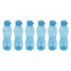PEARLPET Pheonix BPA-Free Plastic Water Bottle Set |Lightweight, Leak-Proof & Freezer Safe – Pack of 6 (1000ml Each), Blue