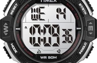 TIMEX DGTL Digital Watch for man with Green Round Dial & Black Resin Bracelet Band Water Resistant Men’s Wrist Watches – TW5M41200JQ