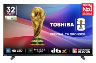 Toshiba 80 cm (32 Inches) HD Ready Smart LED TV | Dolby Audio & DTS Virtual:X | Game Mode | REGZA Engine | VIDAA OS | 32V35RP (Black)