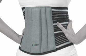 p+care Lumbar Support Waist belt | Back Pain Relief | LS Belt | Spine Support Belt | Double Strapping |