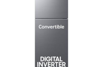 Samsung 256 L, 3 Star, Convertible, Digital Inverter Frost Free Double Door Refrigerator (RT40H30U3THL, Silver, Refined Inox, 2026 Model)