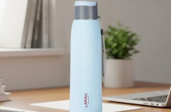 Larah by Borosil 700 ml Lava Sky Blue Stainless Steel Water Bottle | Made in India Pu Insulated Thermoware | Leakproof, BPA Free| Bottle for Office, School, College & Gym, Daily Use | 1 Year Warranty