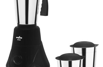 Kenstar SLENDER 3J Mixer Grinder | 3 Multipurpose Jars with High Power Motor | 500 W | Black
