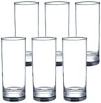 Amazon Brand – Solimo Nia High Ball Glass Set, 325ml, Set of 6, Transparent
