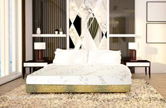 SLEEPSPA BY COIRFIT Nirvana Bamboo Fabric with HerbFRESH Technology 7 Zone 6 Inch Queen Size Natural Pure Latex Foam Mattress (75x60x6, White)