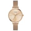 TIMEX Analog Watch for Women with Rose Gold Round Dial & Rose Gold Stainless Steel Bracelet Band Water Resistant Women’s Wrist Watches – TWEL155SMU06
