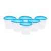 Cutting EDGE Nesterware 1000ml Round Stackable Container (Set of 6, Blue)