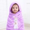 MAXOSHINE Microfiber Kids Bath Towels Quick Dry Super Absorbent Super Soft Bath Towel for Babies Toddler-Baby Towel for Boys and Girls (1, Purple)