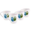 Cello Melamine Mugs – Set of 4, Multicolour, 200ml