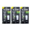 VI-JOHN Dermatologically Tested Purifying Charcoal Premium Shaving Cream With Shaving Brush Enriched With Aloevera & Jojoba Oil From Paraben-70g- Pack of 3