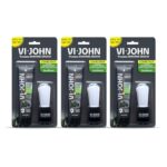 VI-JOHN Dermatologically Tested Purifying Charcoal Premium Shaving Cream With Shaving Brush Enriched With Aloevera & Jojoba Oil From Paraben-70g- Pack of 3