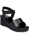 WUGATTI Women’s Black Synthetic Slip-On Comfortable, Trendy & Casual Wedges Sandal 7