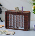 noorr Money box for big savings(7 cm X 20 cm, Brown)